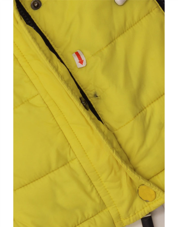 Jaqueta acolchoada com capuz feminina SUPERDRY UK 14 nylon amarelo médio
