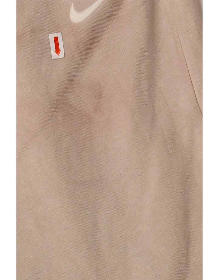 Calça de treino feminina Nike UK 14 algodão bege médio