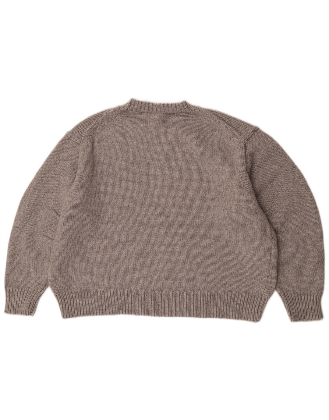 Zara Suéter feminino com gola redonda, Reino Unido 16, grande, cinza, poliamida
