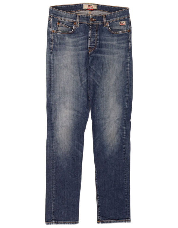 Roy Rogers Mens Jeans Slim W32 L32 Azul Algodão