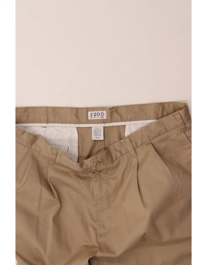 IZOD Mens Pegged Chino Trousers W40 L30 Beige Cotton Vintage Izod and Second-Hand Izod from Messina Hembry 