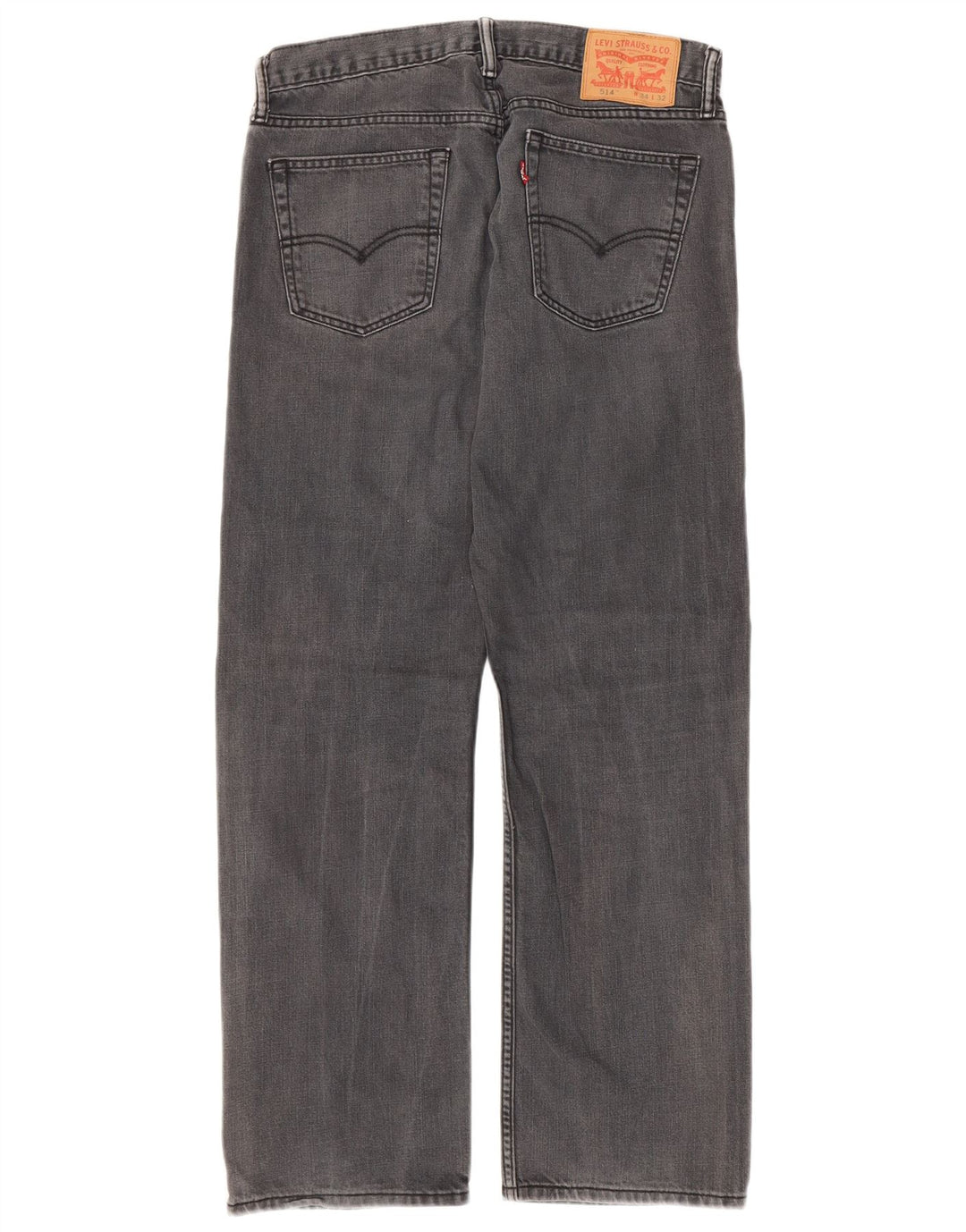 LEVI'S Masculino 514 Straight Jeans W34 L32 Algodão Cinza