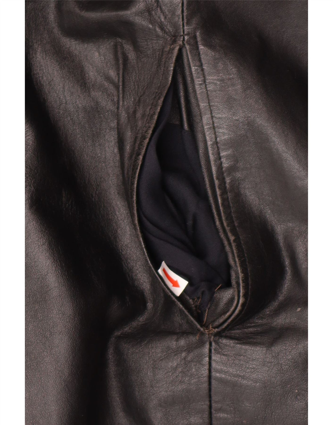 Casaco de couro masculino VINTAGE IT 50 grande preto