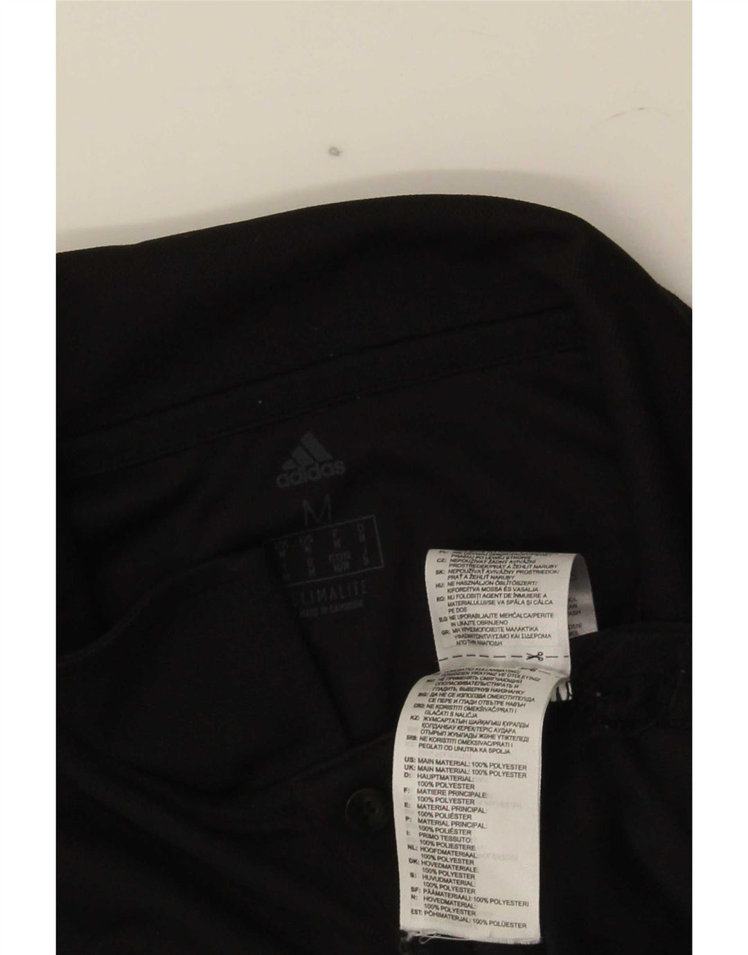 Adidas Mens Climalite Polo Shirt Médio Preto Poliéster