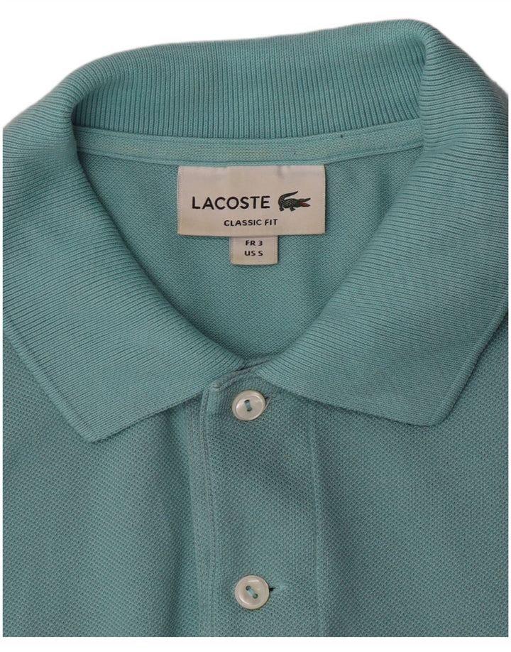 Camisa polo masculina Lacoste tamanho 3 pequena turquesa