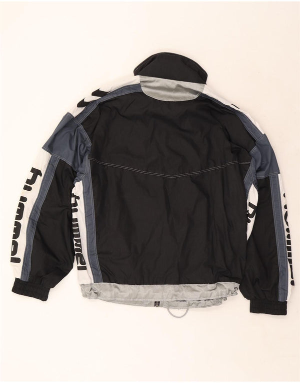 Hummel Mens Graphic Tracksuit Top Jacket XL Black Colourblock Polyester