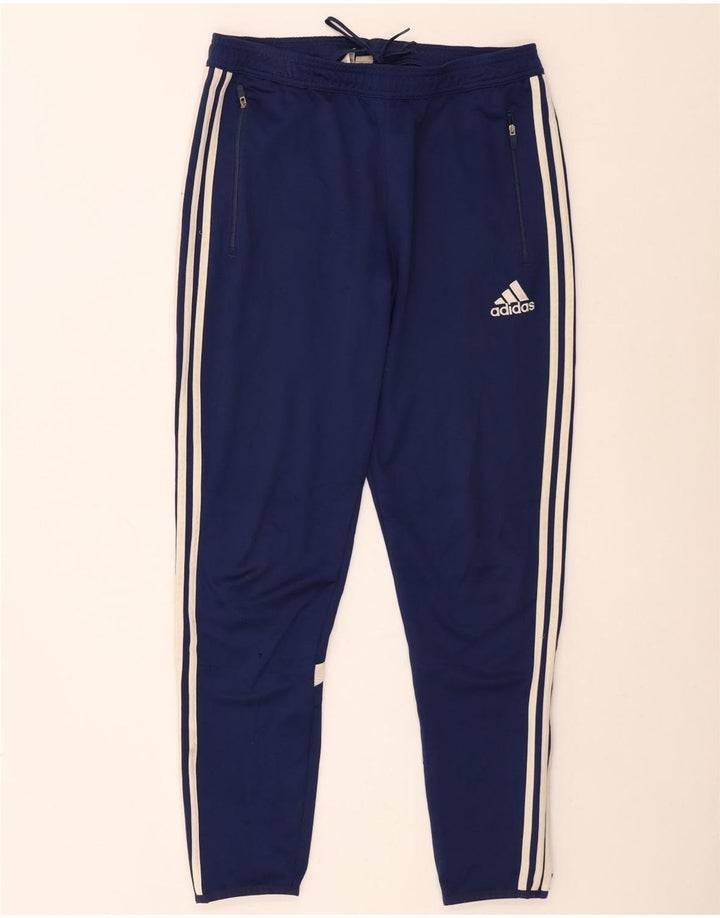 Calça de treino masculina Adidas Climacool grande bloco colorido azul marinho