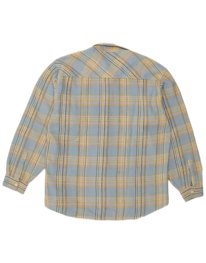 Camisa masculina de flanela Vagabond com xadrez azul médio