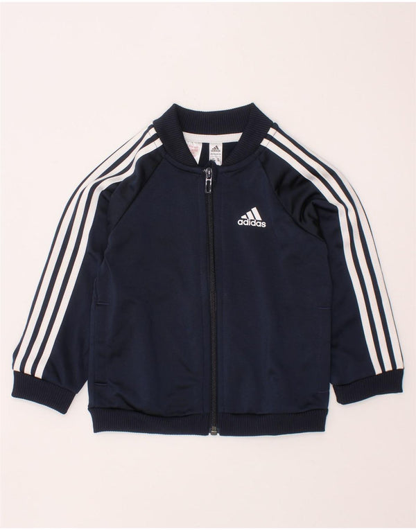Casaco de treino ADIDAS para bebé menino 12-18 meses azul marinho poliéster