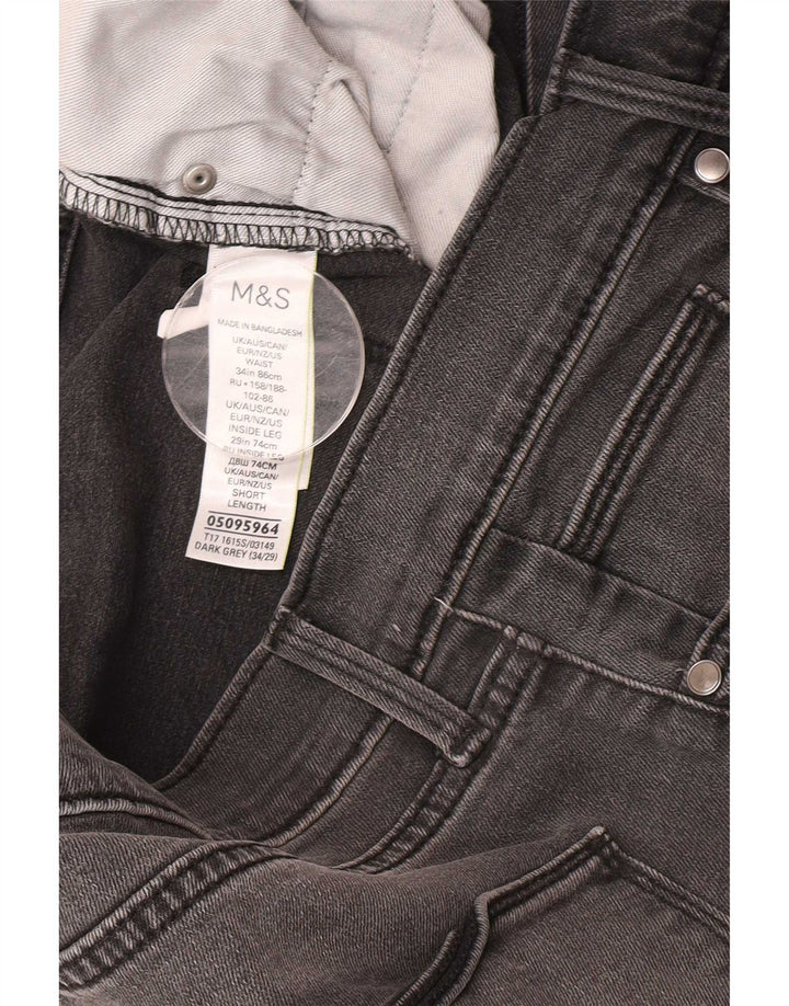 Marks & Spencer Mens Slim Jeans W34 L29 Algodão Cinza