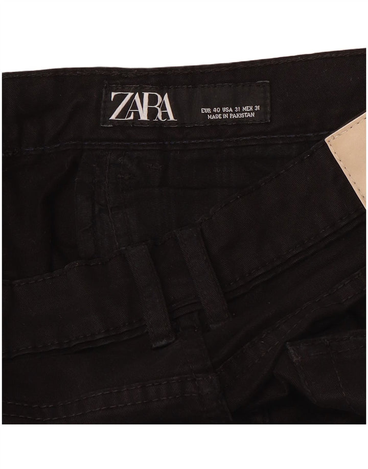 Zara Mens Slim Calça Casual EU 40 Médio W31 L32 Preto