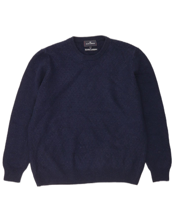 Suéter masculino Marks & Spencer Blue Harbor com gola redonda, marinho médio