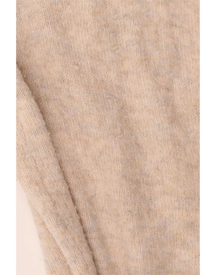 Suéter cardigã feminino Longline da Marks & Spencer Reino Unido 14 médio bege