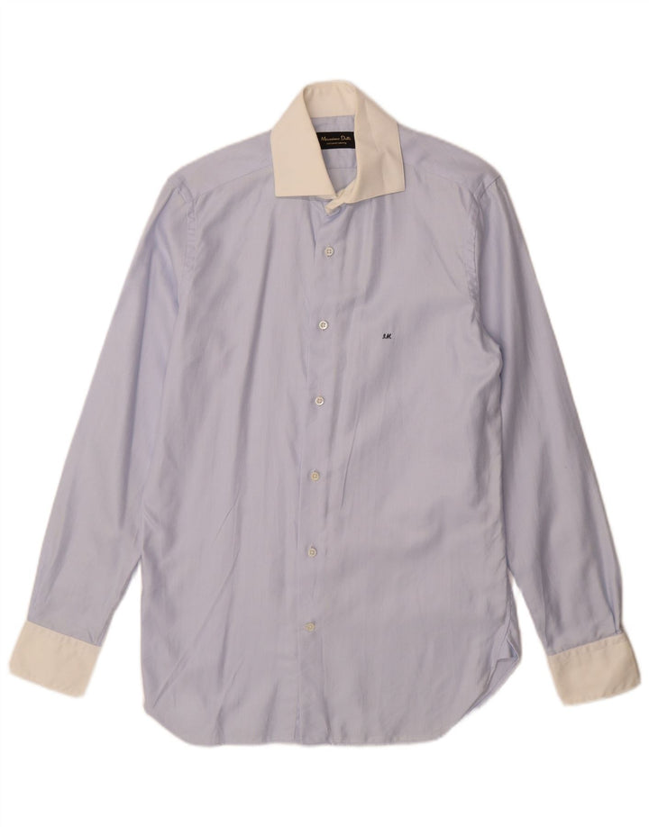 Camisa masculina Massimo Dutti tamanho 38 15 espinha de peixe azul médio