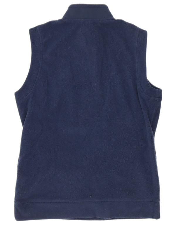 Suéter de lã sem mangas Adidas para meninos com zíper e gola 11-12 anos azul marinho