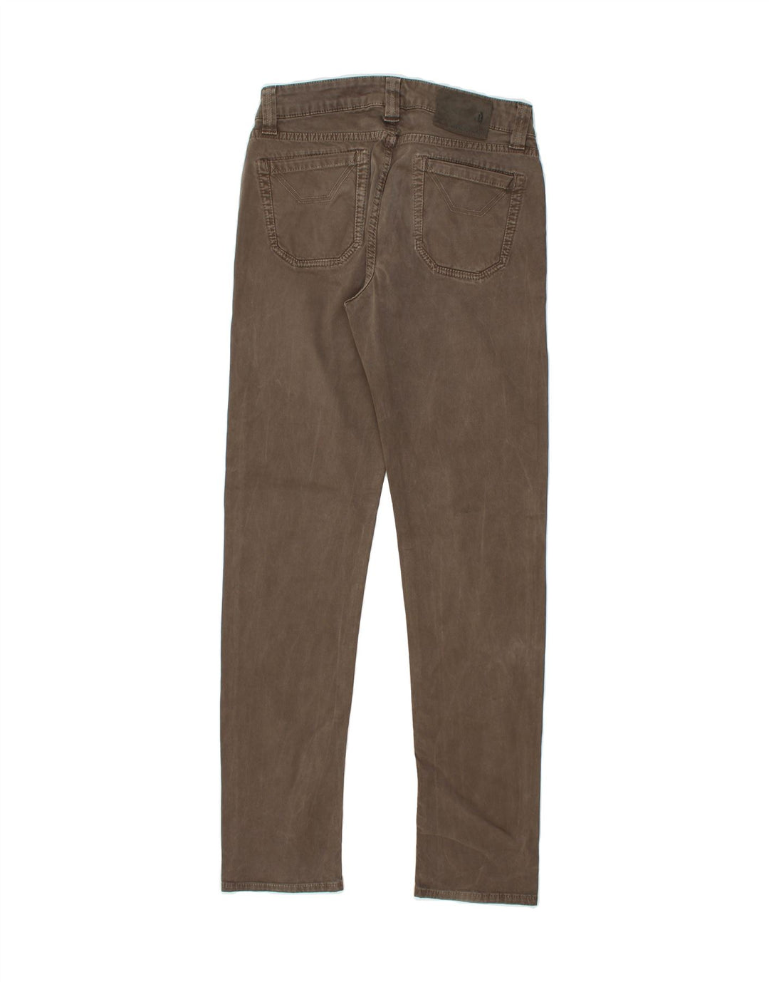 JECKERSON Womens Slim Casual Trousers  W31 L32 Brown Cotton Vintage Jeckerson and Second-Hand Jeckerson from Messina Hembry 