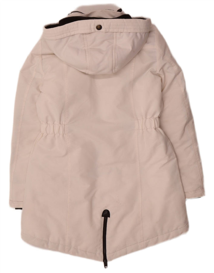 Jaqueta Parka com capuz para meninas Diesel 11-12 anos poliéster branco