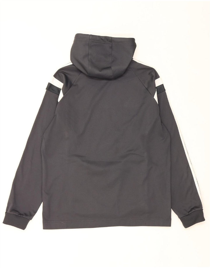ADIDAS Mens Hoodie Jumper Medium Grey Colourblock