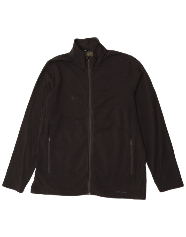 Jaqueta de lã masculina Rohan UK 42 XL poliéster preto