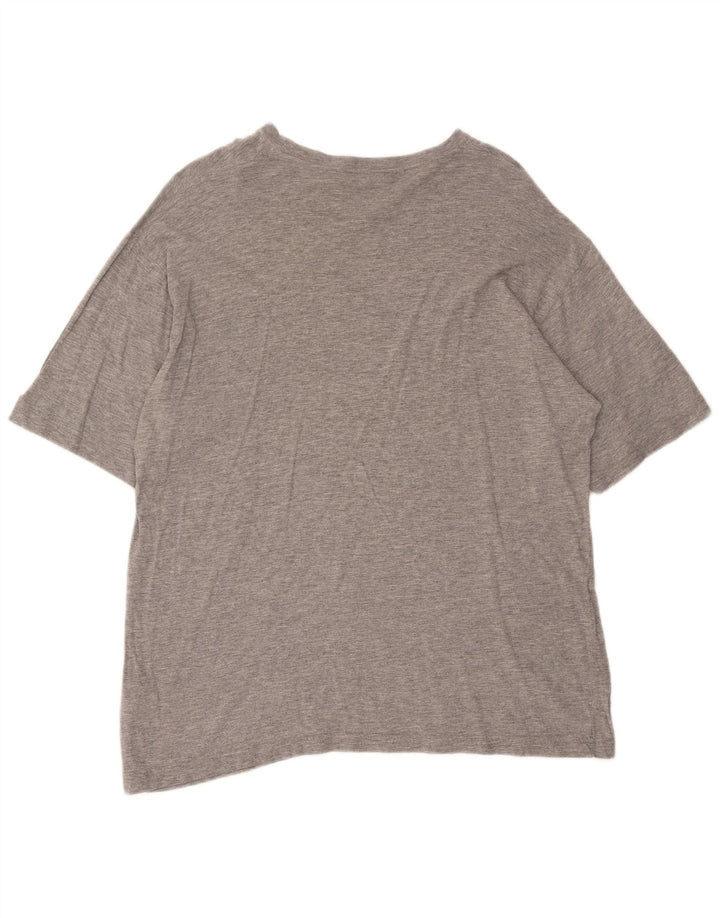 Camiseta masculina HUGO BOSS Top grande algodão cinza