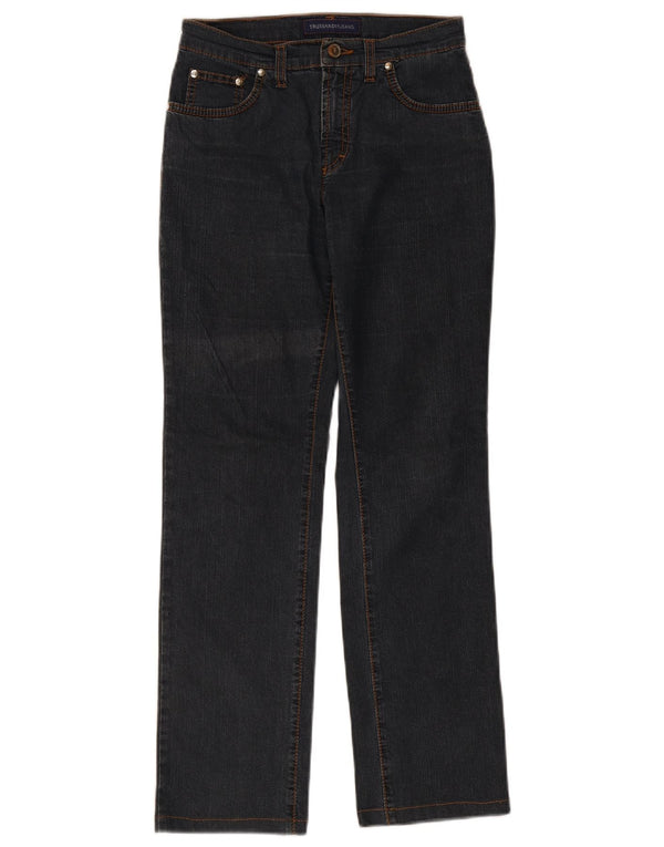 Jeans retos femininos Trussardi W26 L29 algodão azul marinho