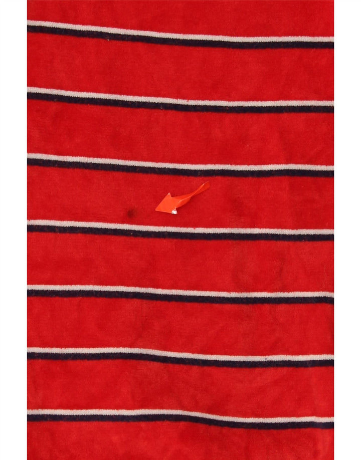 Jumper de moletom feminino vintage Reino Unido 18 XL algodão listrado vermelho