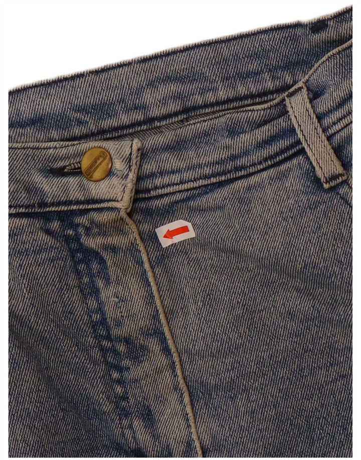 Mini saia jeans feminina Quarry W31 algodão azul médio