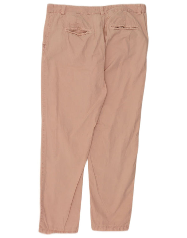 Calça chino reta feminina Marks & Spencer Reino Unido 14 grande W34 L28 rosa