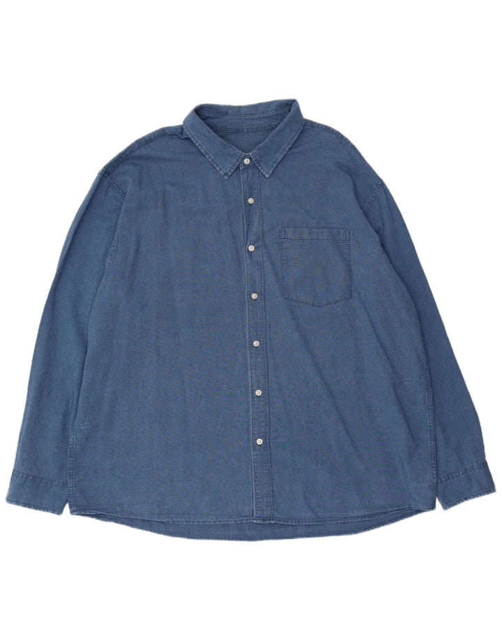 Camisa masculina American Eagle 2XL algodão azul