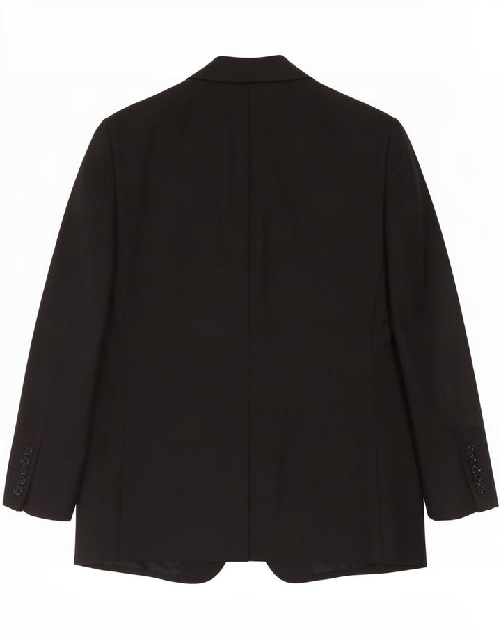 Jaqueta Blazer Masculina Trussardi com 2 Botões IT 52 XL Lã Preta