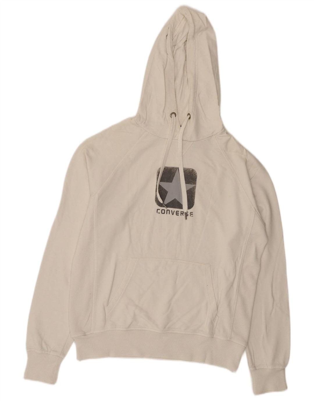 Converse masculino gráfico moletom com capuz médio algodão branco