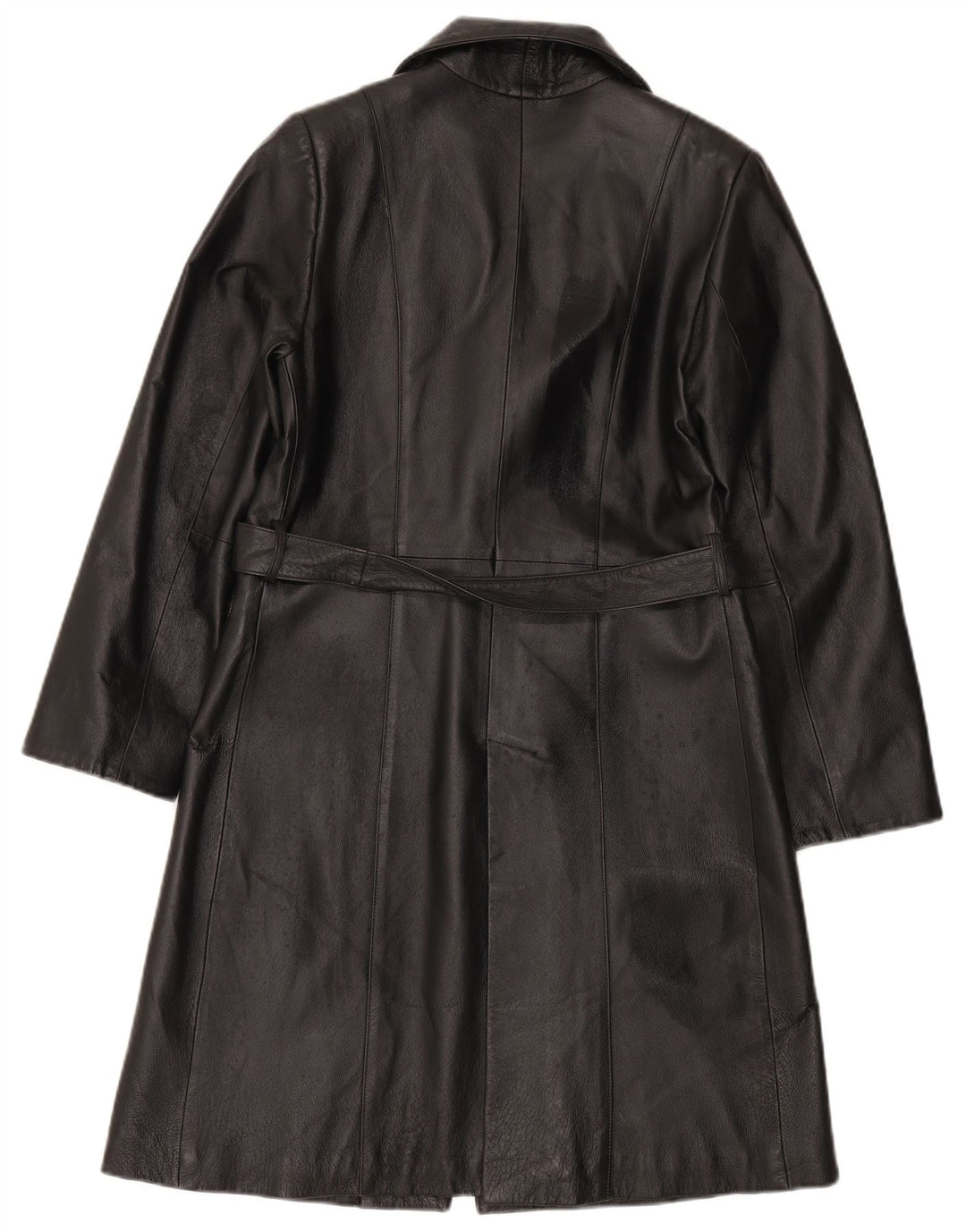 Casaco de couro feminino LAVORAZIONE ARTIGIANALE IT 44 couro preto médio