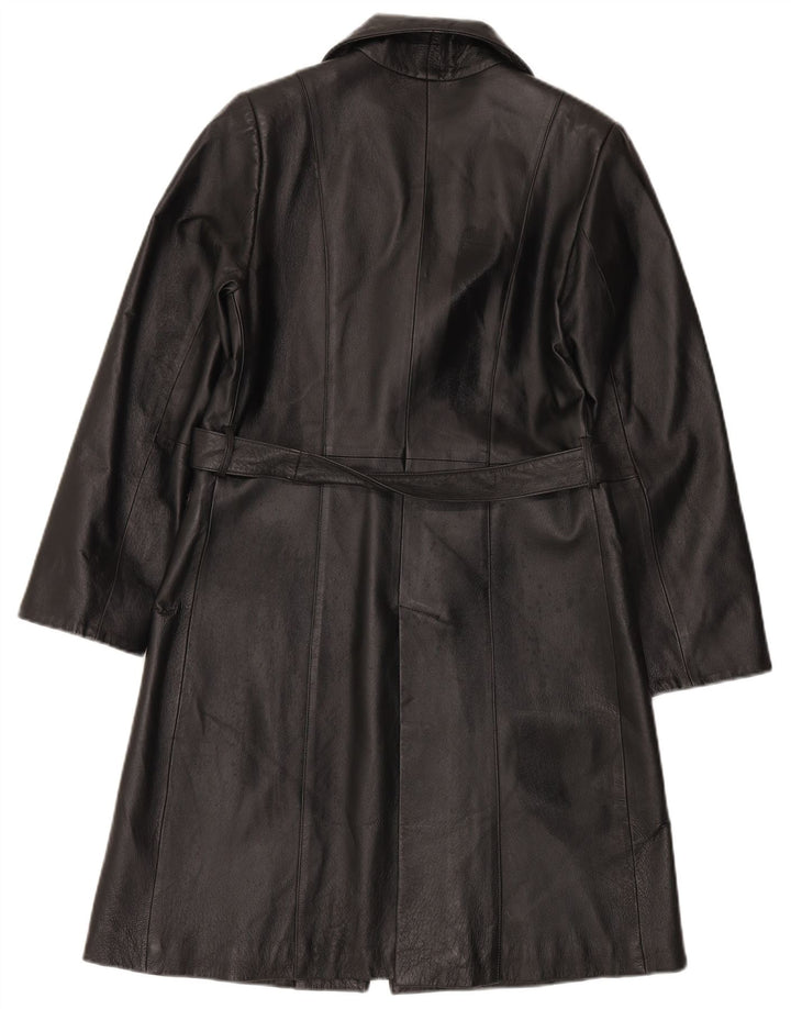 Casaco de couro feminino LAVORAZIONE ARTIGIANALE IT 44 couro preto médio