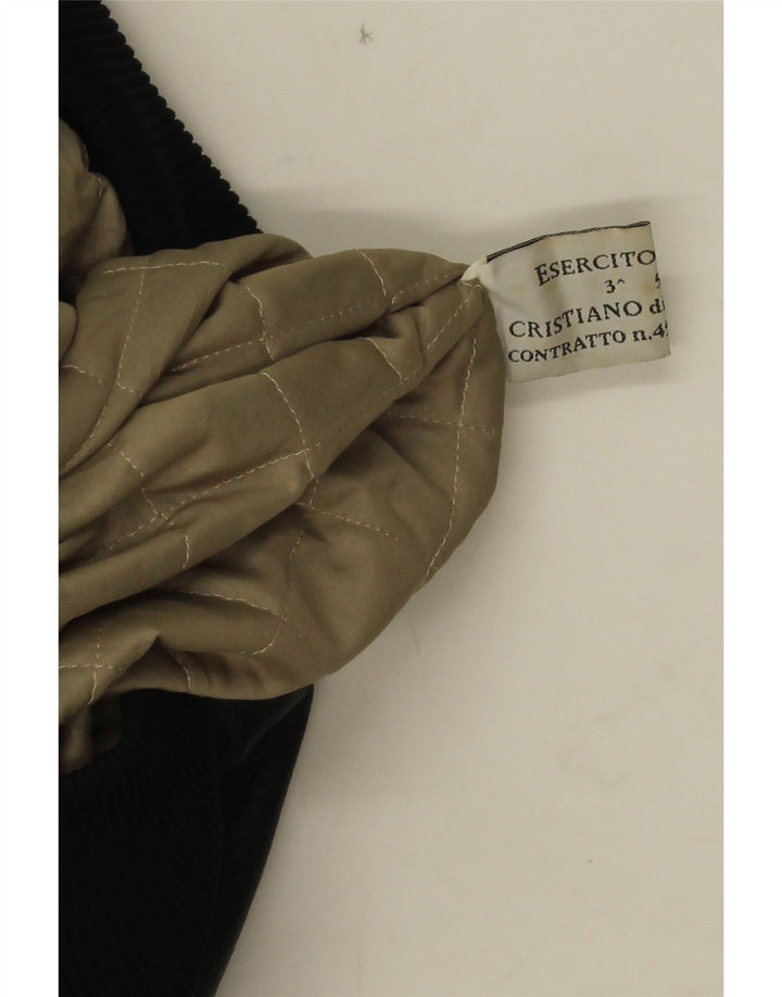 Jaqueta masculina de couro militar Esercito IT 52/54 XL couro preto