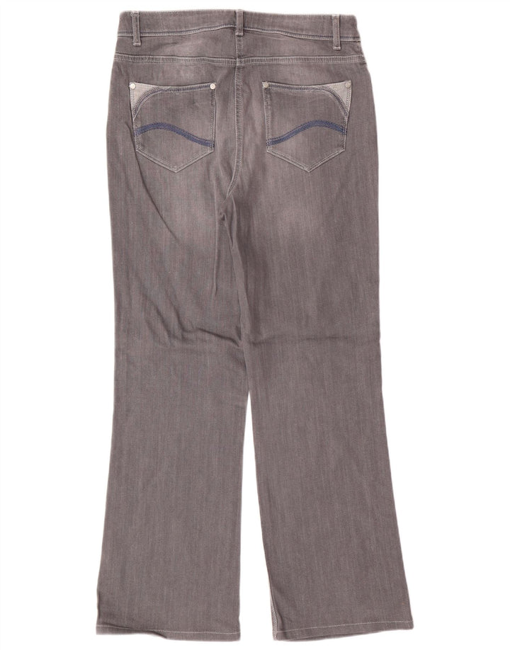 PER UNA Jeans feminino Roma Bootcut UK 12 médio W30 L28 algodão cinza