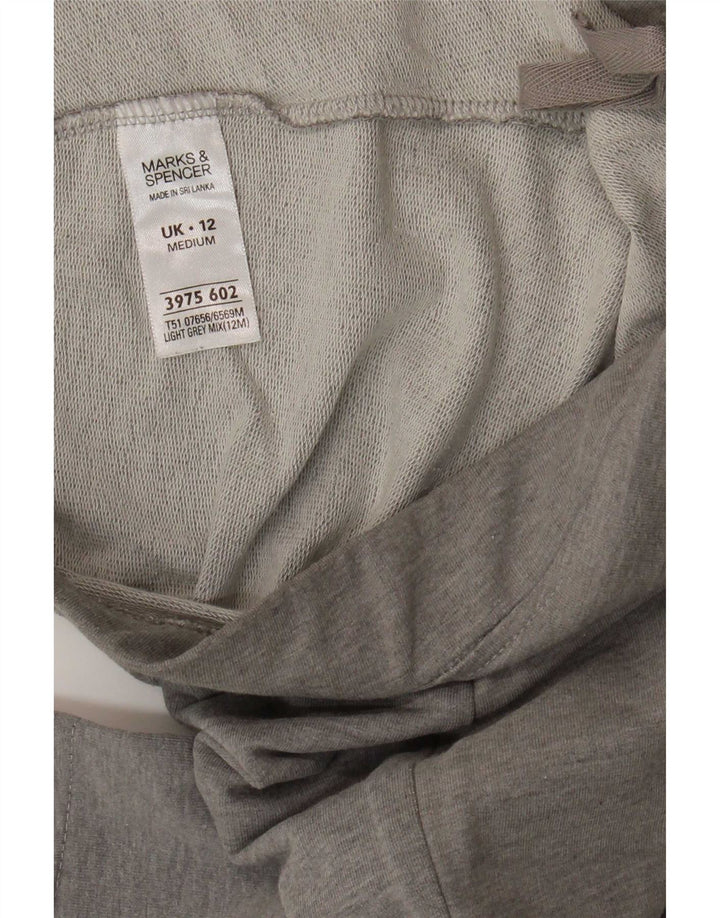 Calça de treino feminina Marks & Spencer Reino Unido 12 algodão cinza médio