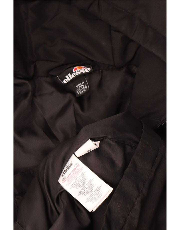 Casaco acolchoado com capuz Ellesse Boys 12-13 anos preto poliéster