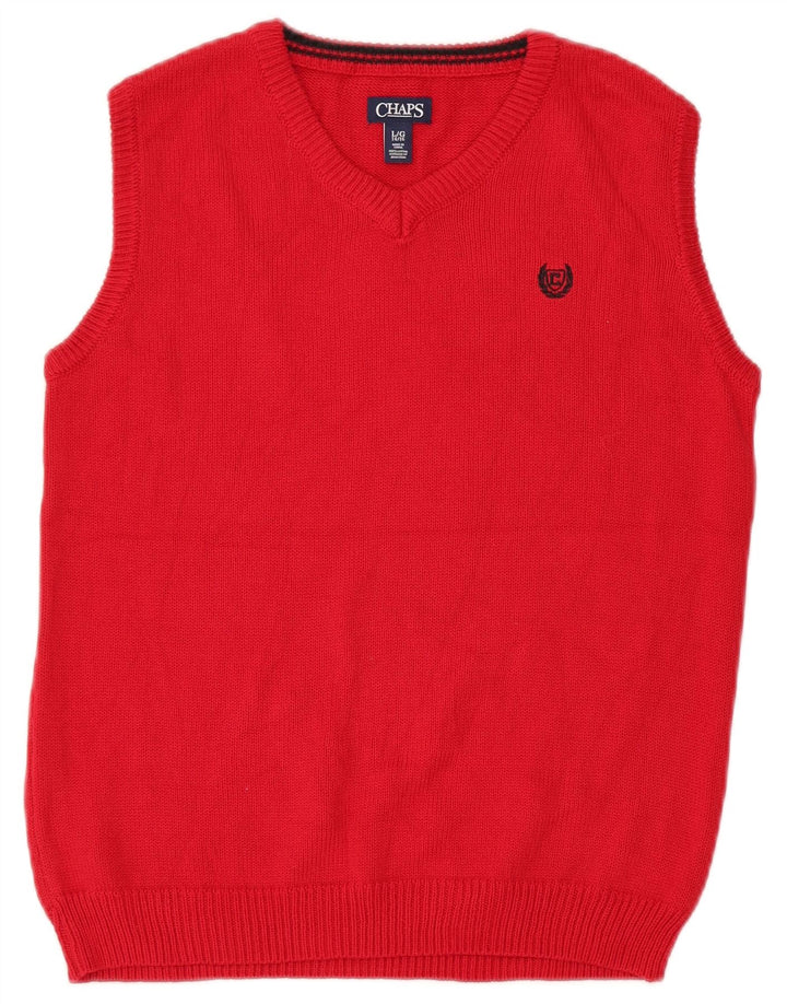 Chaps Boys Vest Tank Top 14-15 Anos Algodão Vermelho