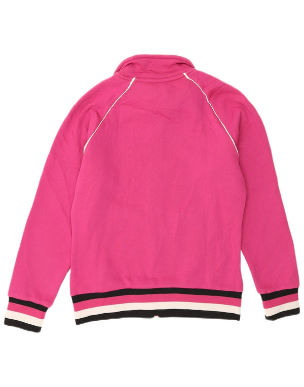 Umbro Womens Tracksuit Top Jacket UK 10 Small Pink Colourblock Poliéster