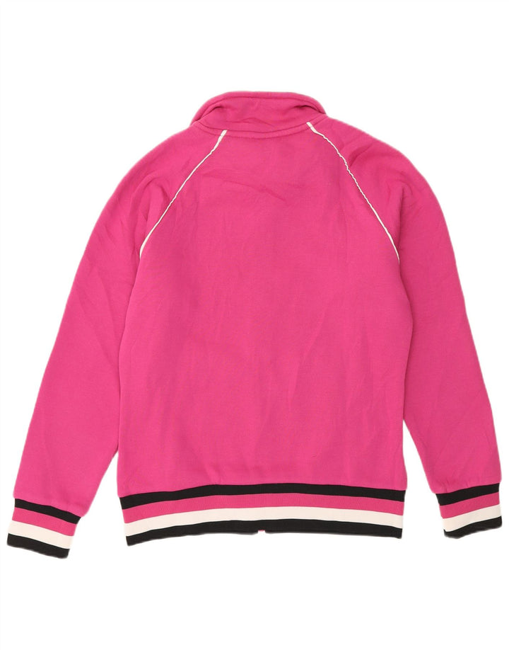 Umbro Womens Tracksuit Top Jacket UK 10 Small Pink Colourblock Poliéster
