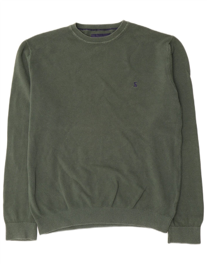 Suéter masculino Joules com gola redonda e algodão verde grande