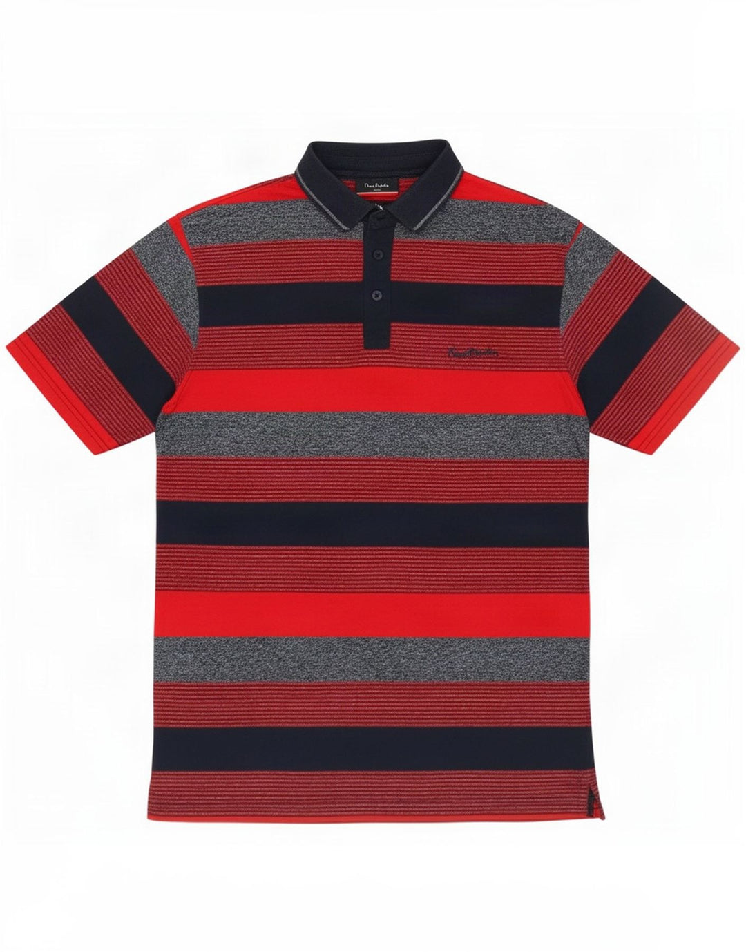 Camisa polo masculina Pierre Cardin Regular Fit média listrada multicolorida