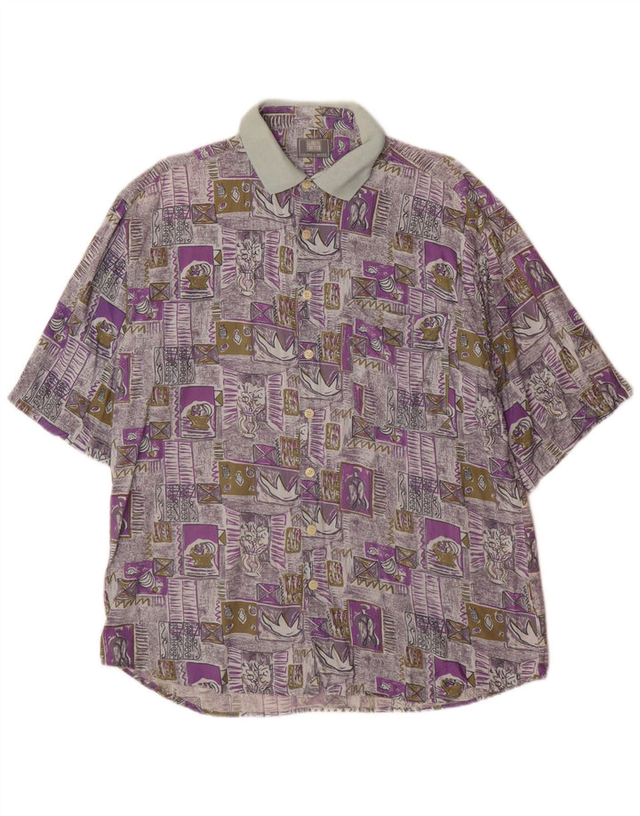 Camisa masculina de manga curta Globe Trotter tamanho 41/42 grande multicolorida