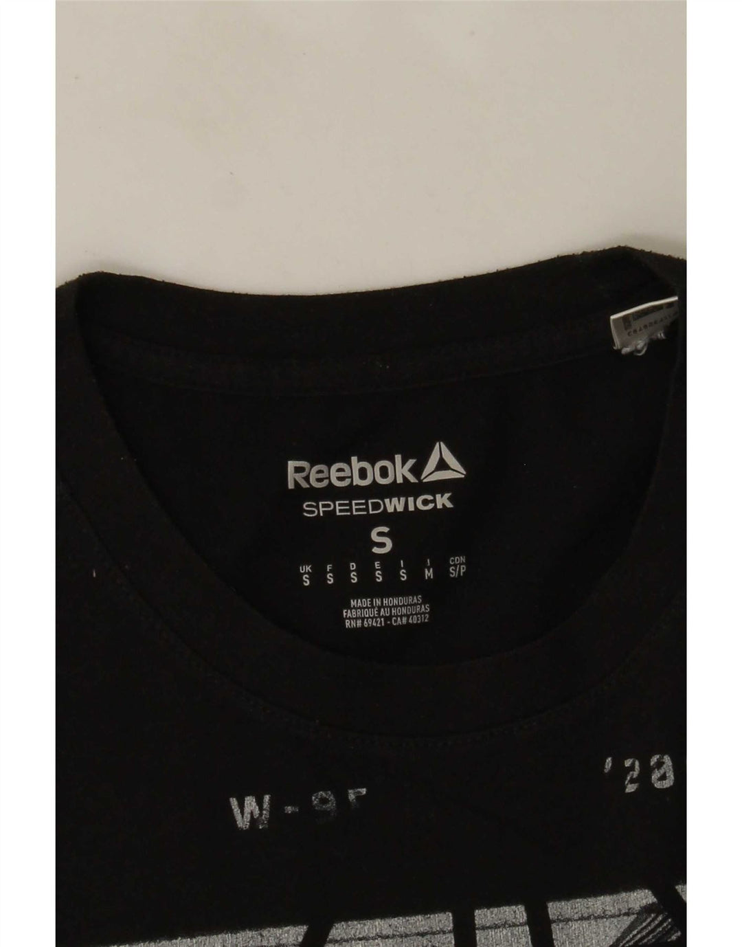 Reebok Mens Graphic T-Shirt Top Pequeno Preto
