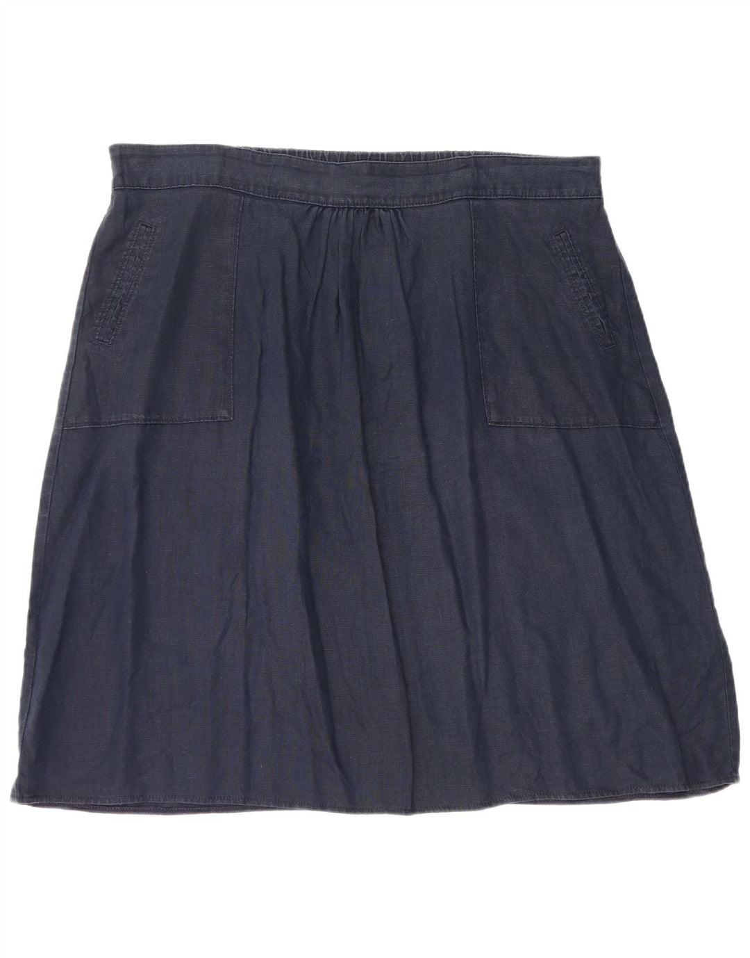 Saia feminina Marks & Spencer linha A W40 2XL linho azul marinho