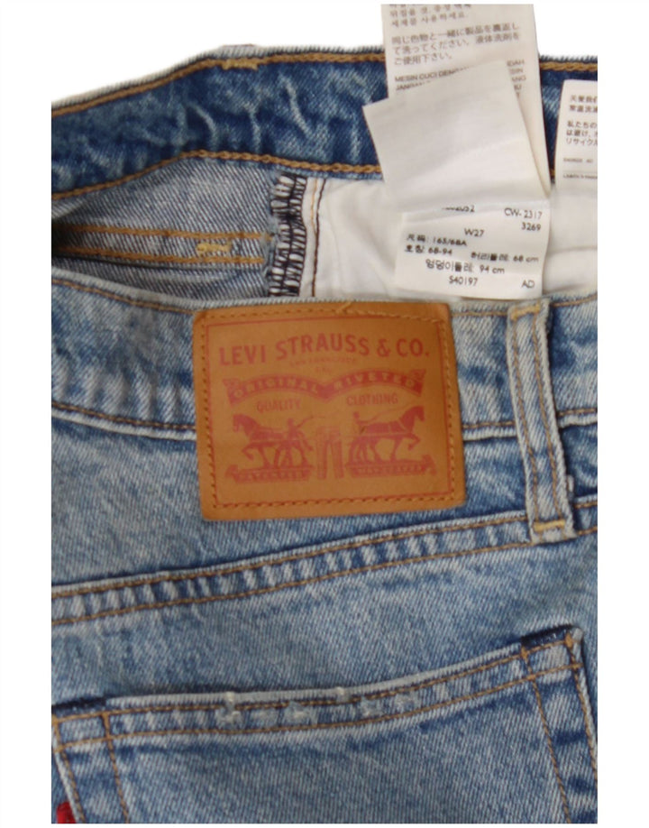 Jeans recortados femininos LEVI'S W27 L25 algodão azul