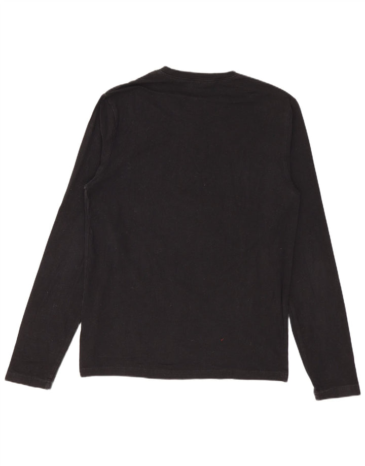 Calvin Klein Jeans Feminino Top Gráfico Manga Longa Reino Unido 12 Médio Preto