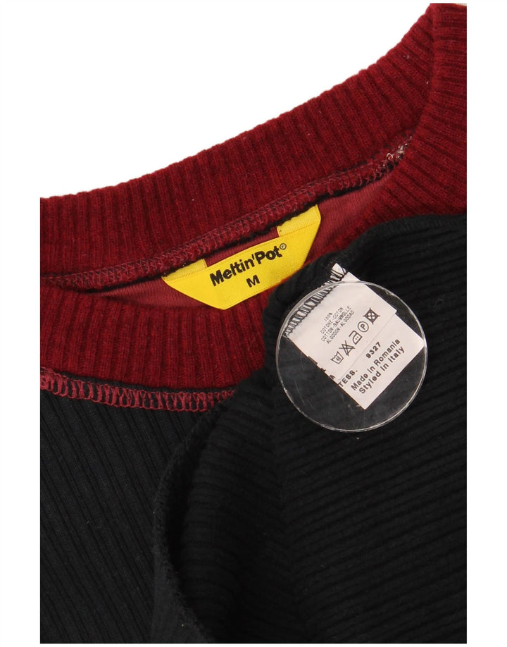 Top masculino Meltin' Pot manga longa médio preto colorblock algodão