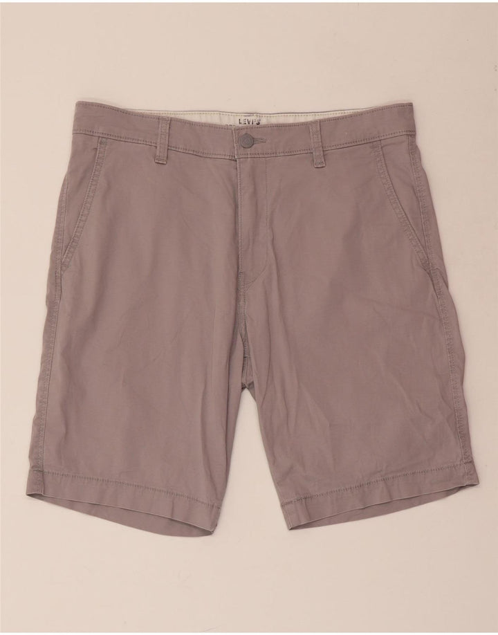 LEVI'S Mens Chino Shorts W32 Algodão Cinza Médio