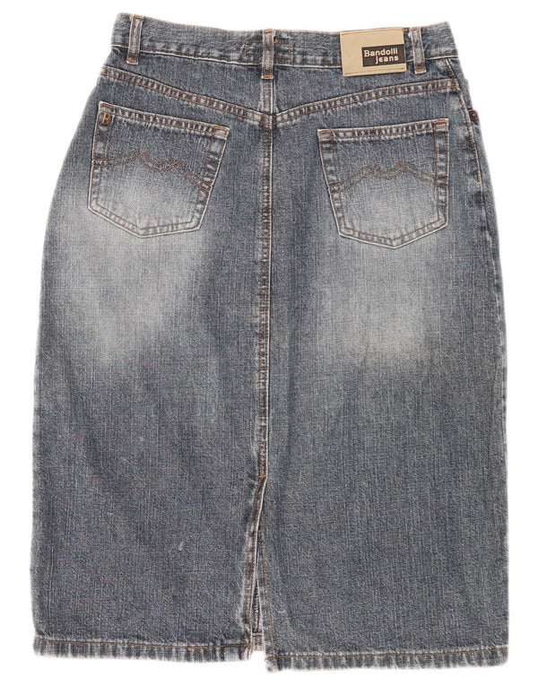 Saia jeans feminina Bandolli EU 40 médio W26 algodão azul